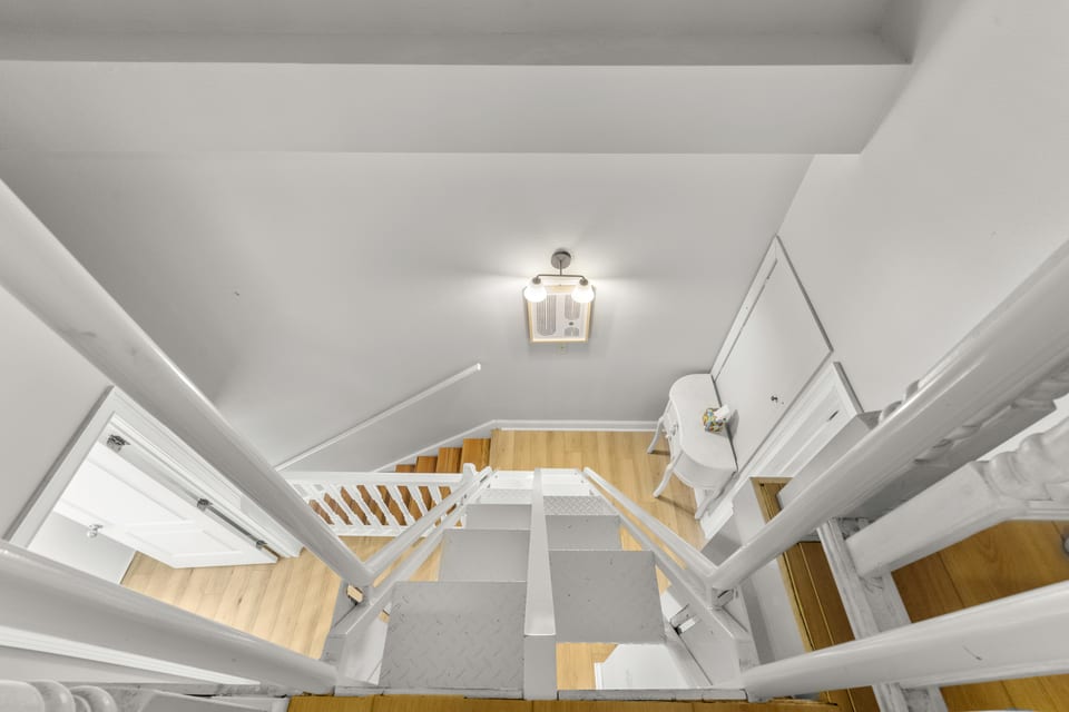 Loft landing looking back down the stairwell